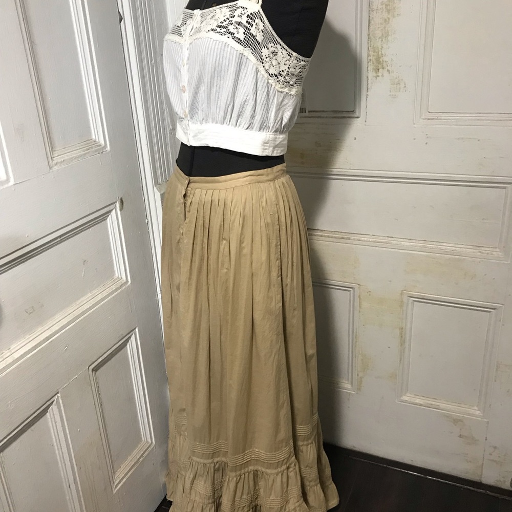 Lauren Ralph Lauren Vintage Tan Prairie Skirt Size 8